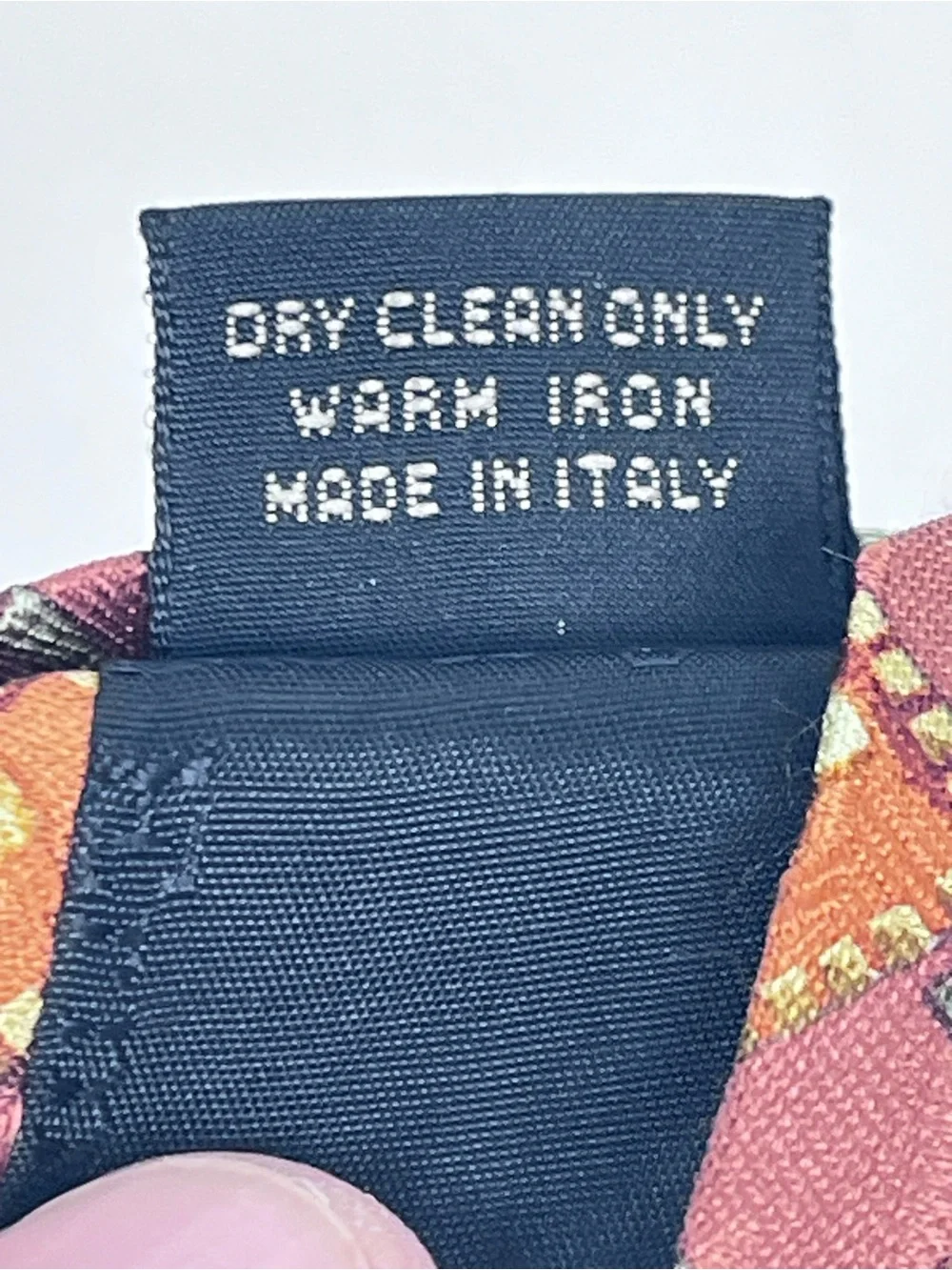 Ermenegildo Zegna 100% Silk Made in Italy Orange Geometric Neck Tie OS Formal